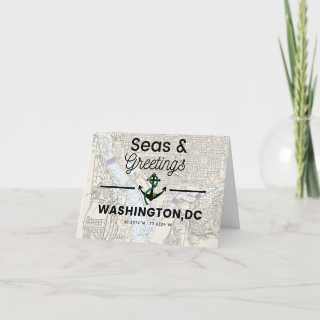 Cartes Pour Fêtes Annuelles Mers et salutations DC (Devant)
