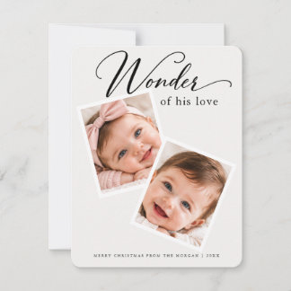 Cartes Pour Fêtes Annuelles Merveille de sa photo de bébé 2 Religieux Noël