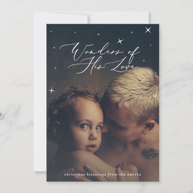 Cartes Pour Fêtes Annuelles merveilles de son amour (Devant)