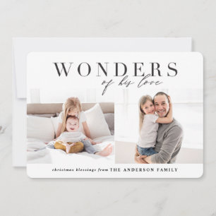 Cartes Pour Fêtes Annuelles Merveilles de son amour Noël religieux