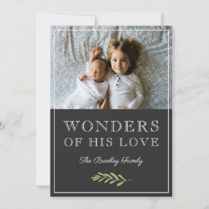Cartes Pour Fêtes Annuelles Merveilles de Son Amour Photo de branche de laur