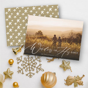 Cartes Pour Fêtes Annuelles Merveilles de son amour Photo de Noël religieuse