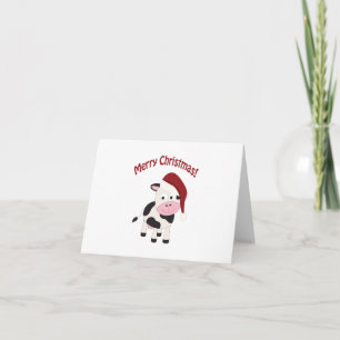 Cartes Pour Fêtes Annuelles Merveilleuse vache de Noël