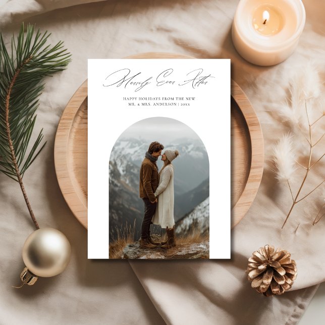 Cartes Pour Fêtes Annuelles Merveilleusement Jamais Après La Nouvelle Mariée A (Créateur téléchargé)