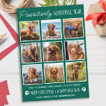 Cartes Pour Fêtes Annuelles Merveilleusement Merveilleux Année Cute Collage Ph<br><div class="desc">Découvrez notre nouvelle collection de cartes de fin de année, idéale pour les amoureux des animaux et les propriétaires d'animaux ! Nos cartes "Pawsitly Wonderful Year" mettent en valeur les membres de votre famille en fureur d'une manière mignonne, moderne et drôle. Ces cartes sont élégantes et festives, avec un montage...</div>