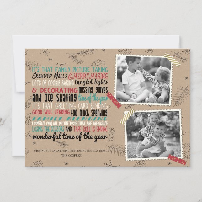 Cartes Pour Fêtes Annuelles Merveilleux Chaos De Vacances (Devant)