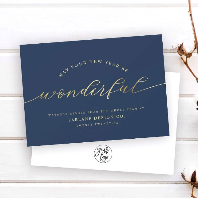 Cartes Pour Fêtes Annuelles Merveilleux | Modern Script Business Logo Entrepri (Créateur téléchargé)