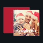 Cartes Pour Fêtes Annuelles Merveilleux | Moderne Boho Retro Texte Famille Pho<br><div class="desc">Carte de vacances de photo de famille magique avec votre photo préférée en vedette avec un texte de style boho amusant et joyeux lisant "merveilleux" sur votre nom de famille personnalisé. Conception fantaisiste et scintillante d'arbre de Noël sur votre message personnel et personnalisé au verso.</div>