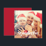 Cartes Pour Fêtes Annuelles Merveilleux | Moderne Boho Retro Texte Famille Pho<br><div class="desc">Carte de vacances de photo de famille magique avec votre photo préférée en vedette avec un texte de style boho amusant et joyeux lisant "merveilleux" sur votre nom de famille personnalisé. Conception fantaisiste et scintillante d'arbre de Noël sur votre message personnel et personnalisé au verso.</div>