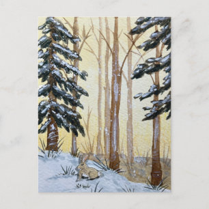 Cartes Pour Fêtes Annuelles Merveilleux Paysage Boisé d'Hiver
