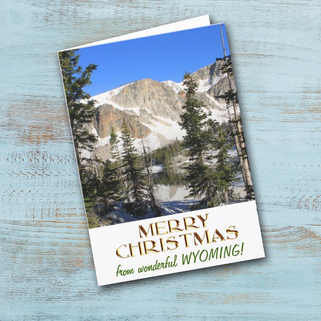 Cartes Pour Fêtes Annuelles Merveilleux Wyoming Joyeux Noël (Créateur téléchargé)