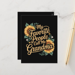 Cartes Pour Fêtes Annuelles Mes personnes préférées m'appellent grand-mère pou