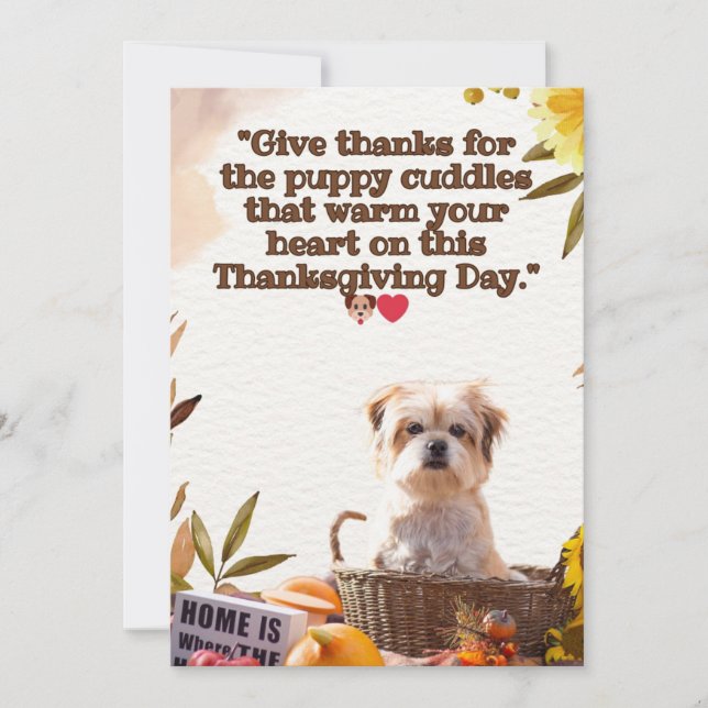 Cartes Pour Fêtes Annuelles Mes voeux de Thanksgiving (Devant)
