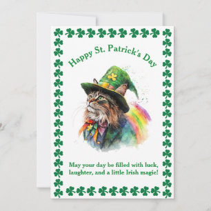 Cartes Pour Fêtes Annuelles Message de chance de la Saint-Patrick pour les amo