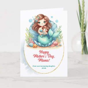 Cartes Pour Fêtes Annuelles Message de fête des mères magnifique de sirène