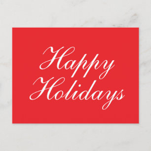 Cartes Pour Fêtes Annuelles Message de Fêtes Joyeuses Rouge Clair Élégant
