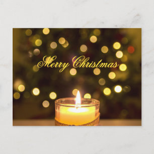 Cartes Pour Fêtes Annuelles Message de la bougie de Noël Adresse