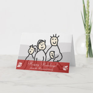 Cartes Pour Fêtes Annuelles Message de voeux saisonnier personnel Texte photo 