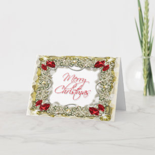 Cartes Pour Fêtes Annuelles Message élégant de salutation de Noël