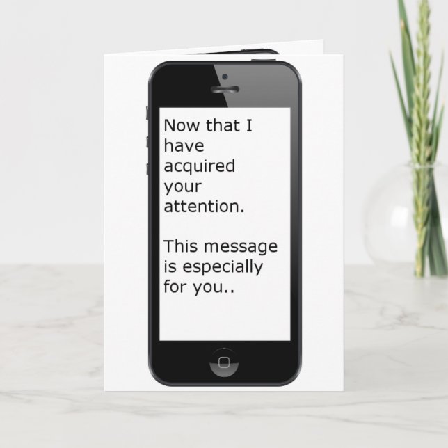 Cartes Pour Fêtes Annuelles Message futé de Noël de téléphone avec l'arbre de (Devant)