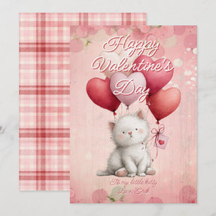 Cartes Pour Fêtes Annuelles Message personnalisé Chat Animal Saint-Valentin