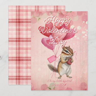 Cartes Pour Fêtes Annuelles Message personnalisé écureuil animal Saint-Valenti