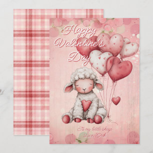Cartes Pour Fêtes Annuelles Message personnalisé mouton animal Saint-Valentin