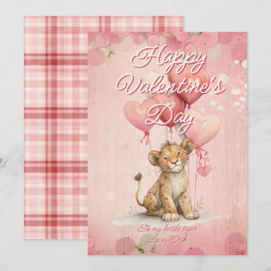 Cartes Pour Fêtes Annuelles Message personnalisé Saint-Valentin animal Tigre