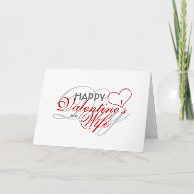 Cartes Pour Fêtes Annuelles Message romantique de la femme de Saint-Valentin (Devant)