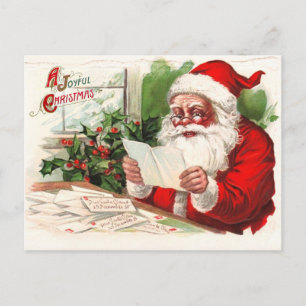 Cartes Pour Fêtes Annuelles Messagerie de lecture père Noël