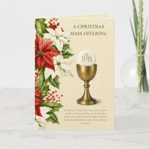 Cartes Pour Fêtes Annuelles Messe catholique offerte par un prêtre