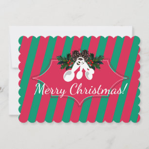 Cartes Pour Fêtes Annuelles Mesure cuillères Noël de la cuisine de