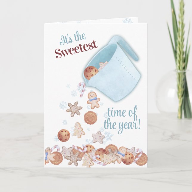 Cartes Pour Fêtes Annuelles Mesure tasse verser les cookies de Noël cuire Hol (Devant)