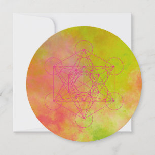 Cartes Pour Fêtes Annuelles Métatron, chakra, zen, géométrie sacrée, ange,