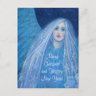 Cartes Pour Fêtes Annuelles Metelitsa Neige fille Snégurochka Noël Angel
