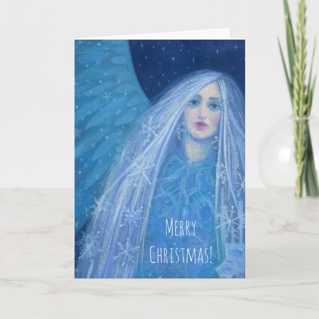 Cartes Pour Fêtes Annuelles Metelitsa Snow Girl Snegurochka Noël Angel (Devant)