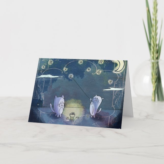 Cartes Pour Fêtes Annuelles Mettez les étoiles dans sa Sky Card (Devant)