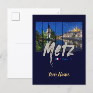 Cartes Pour Fêtes Annuelles Metz Grand Est France en soirée Souvenir vintage