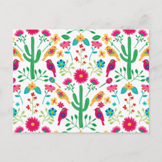 Cartes Pour Fêtes Annuelles Mexican Traditional Floral Folk Art Bright Colors