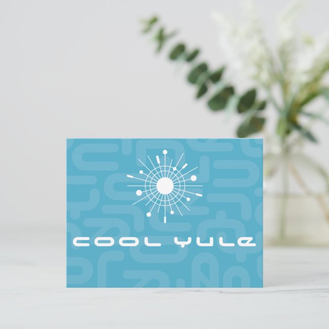 Cartes Pour Fêtes Annuelles Mi-siècle moderne "Yule Cool" MOD Noël (Debout devant)