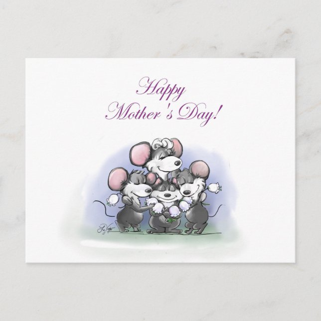 Cartes Pour Fêtes Annuelles Mic, Mac et Moe's Happy Mother's Day (Devant)