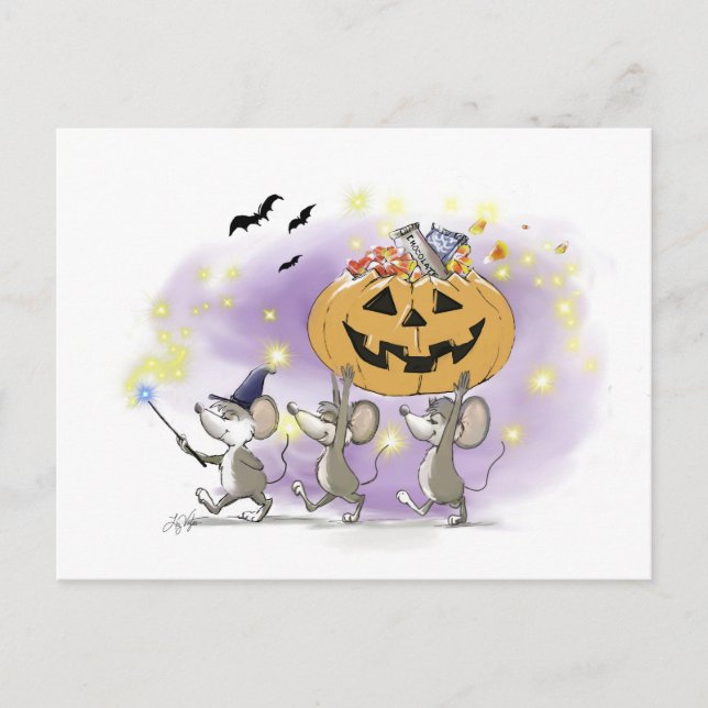 Cartes Pour Fêtes Annuelles Mic, Mac & Moe's Happy Halloween (Devant)