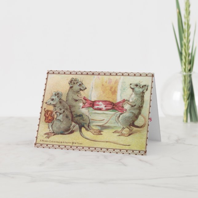 Cartes Pour Fêtes Annuelles Mice de Noël ! (Devant)