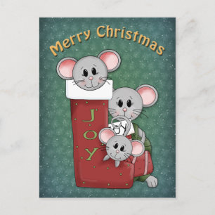Cartes Pour Fêtes Annuelles Mice de Noël
