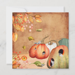 Cartes Pour Fêtes Annuelles Mice Mouse Thanksgiving Illustration