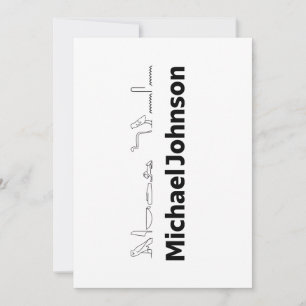 Cartes Pour Fêtes Annuelles Michael Johnson Nom avec Hiéroglyphes Art