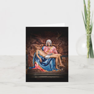 Cartes Pour Fêtes Annuelles MICHELANGELO PIETA (retravaillé)