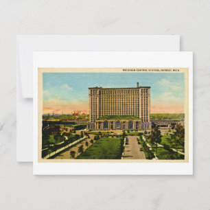 Cartes Pour Fêtes Annuelles Michigan Central Station Detroit, Michigan