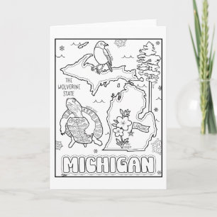 Cartes Pour Fêtes Annuelles michigan color me collage