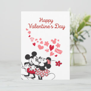 Cartes Pour Fêtes Annuelles Mickey et Minnie Valentine